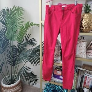 Loft Red Skinny Legging Women's Size 29T (Size 8 Tall)